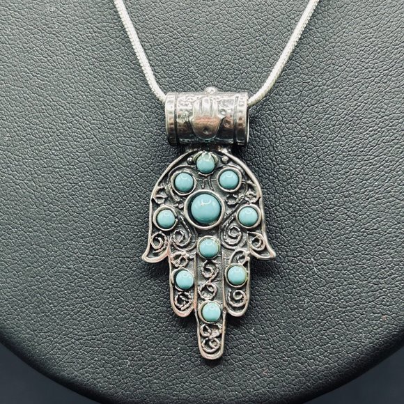 Hamsa Necklace from Jerusalem - Picture 1 of 3